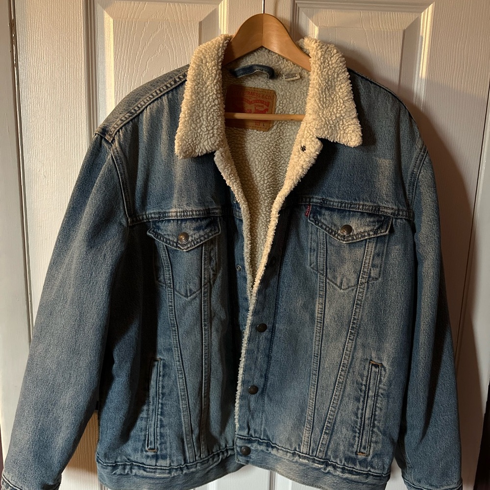 Levi's Blue Sherpa Denim Jacket